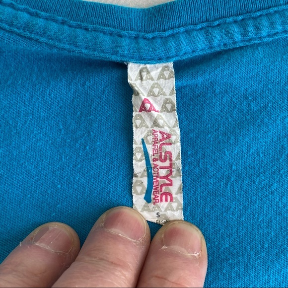 Betty Page San Diago Alstyle Apparel Blue T Shirt Tee Small - Picture 8 of 10